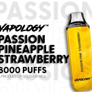 Vapology Bar - Polar Popz Passion Pine Strawberry 8000 Puff