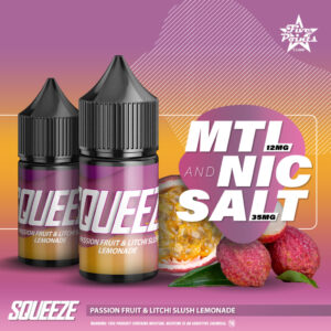 Squeeze – Passionfruit and lychee slush Lemonade NicSalts - 35mg 30ml