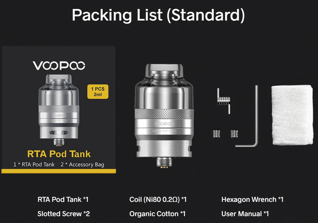 Voopoo PnP RTA airflow and build-deck diagram