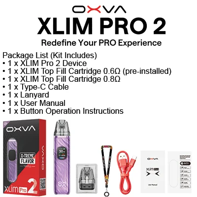 OXVA XLIM Pro 2 package contents