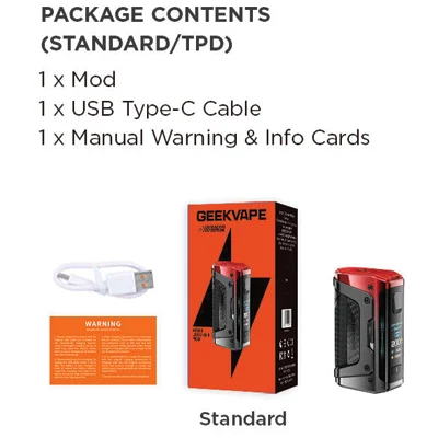 Geekvape Aegis Legend 5 package contents